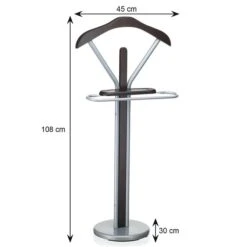 Herrendiener FABIO In Braun/alufarben -Möbelhaus 3055 3