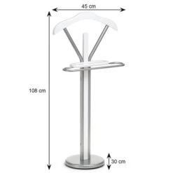 Herrendiener FABIO In Weiß/alufarben -Möbelhaus 3056 2