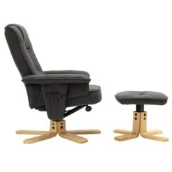 Relaxsessel CHARLY Mit Hocker Und Stoffbezug In Anthrazit -Möbelhaus 31094 3