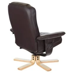 Relaxsessel CHARLY Mit Hocker Und Kunstleder In Braun -Möbelhaus 31103 4 N