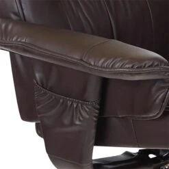 Relaxsessel CHARLY Mit Hocker Und Kunstleder In Braun -Möbelhaus 31103 5 N