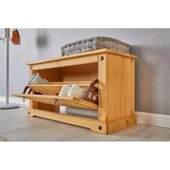 Schuhbank TEQUILA, Kiefer Massiv, Mexiko -Möbelhaus 42030 A4