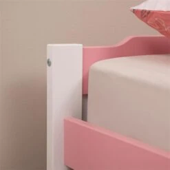 Ausziehbett LORENA 90x190 Cm, Kiefer In Weiß/rosa -Möbelhaus 5092 AC8