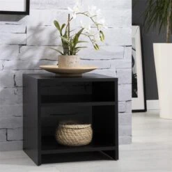 Beistelltisch ALMERIA Grau Mit 2 Fächern -Möbelhaus 51002 A0 N1