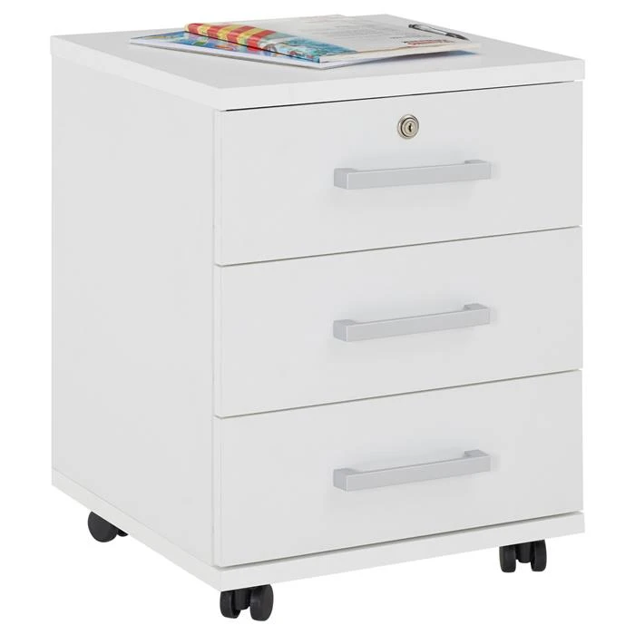 Rollcontainer VANCOUVER In Weiß Mit 3 Schubladen 3 Rollcontainer VANCOUVER In Weiß Mit 3 Schubladen