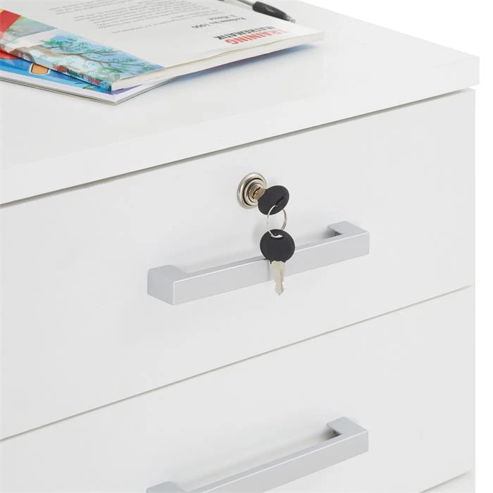 Rollcontainer VANCOUVER In Weiß Mit 3 Schubladen 7 Rollcontainer VANCOUVER In Weiß Mit 3 Schubladen – Bild 5