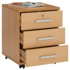 Rollcontainer VANCOUVER In Buchefarben Mit 3 Schubladen -Möbelhaus 51125 2