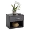 Nachttisch MARY In Anthrazit Mit 1 Schublade -Möbelhaus 51139 0 N1 1