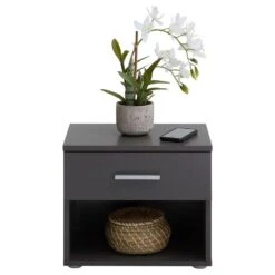 Nachttisch MARY In Anthrazit Mit 1 Schublade -Möbelhaus 51139 2