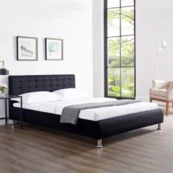 Polsterbett CANNES 140 X 200 Cm, In Schwarz -Möbelhaus 51272 1 N