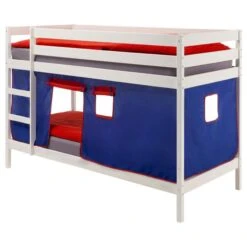 Etagenbett FELIX Kiefer Massiv, Mit Vorhang