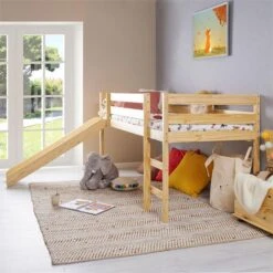 Hochbett Mit Rutsche BENNY Natur -Möbelhaus 7014 AC2