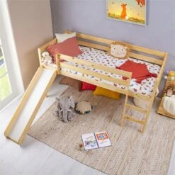 Hochbett Mit Rutsche BENNY Natur -Möbelhaus 7014 AC3