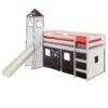 Hochbett Mit Rutsche BENNYweiß, Vorhang U. Turm Pirat -Möbelhaus 70159 0 N1