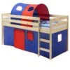 Hochbett ERIK Vorhang + Tunnel Blau/rot -Möbelhaus 70874 0 N