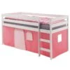 Hochbett ERIK In Weiß Mit Vorhang Pink/rosa -Möbelhaus 70883 0 N