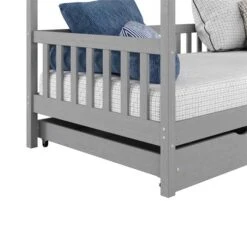 Hausbett NUNA In 90 X 200 Cm Aus Massiver Kiefer, Grau -Möbelhaus 71302 4