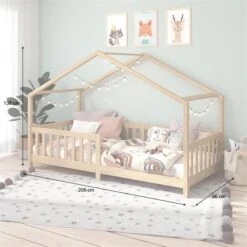 Hausbett LISAN In 90 X 200 Aus Massiver Kiefer In Natur -Möbelhaus 71310 AC2