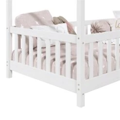 Hausbett LISAN In 90 X 200 Aus Massiver Kiefer In Weiß -Möbelhaus 71311 5