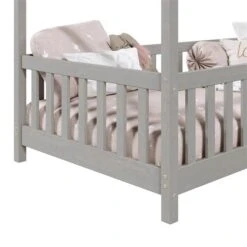 Hausbett LISAN In 90 X 200 Aus Massiver Kiefer In Grau -Möbelhaus 71312 4