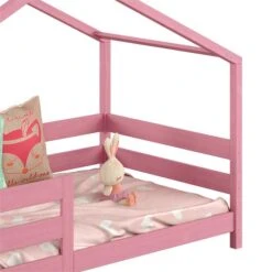 Hausbett RENA In 90 X 200 Cm Mit Rausfallschutz In Rosa -Möbelhaus 71323 5