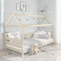 Hausbett FINA In 90 X 200 Cm Aus Massiver Kiefer Natur -Möbelhaus 71340 AC2