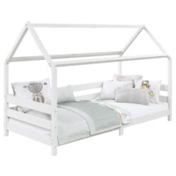 Hausbett FINA In 90 X 200 Cm Aus Massiver Kiefer In Weiß