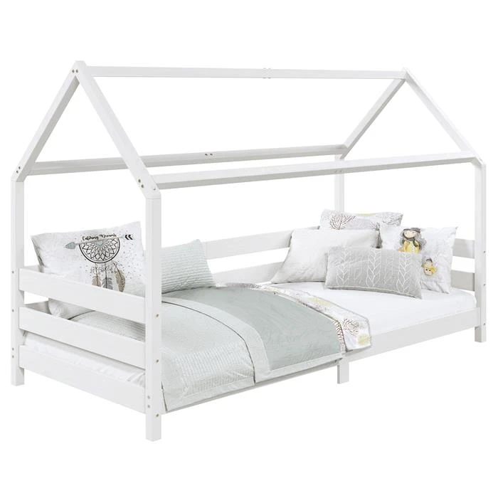 Hausbett FINA In 90 X 200 Cm Aus Massiver Kiefer In Weiß 3 Hausbett FINA In 90 X 200 Cm Aus Massiver Kiefer In Weiß