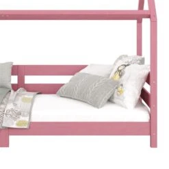 Hausbett FINA In 90 X 200 Cm Aus Massiver Kiefer In Rosa -Möbelhaus 71343 5