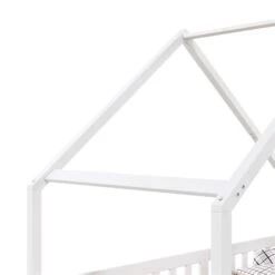 Hausbett CORA In 90 X 200 Cm Aus Massiver Kiefer Mit Rausfallschutz In Weiß -Möbelhaus 71351 3