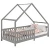Hausbett CORA In 90 X 200 Cm Aus Massiver Kiefer Mit Rausfallschutz In Grau