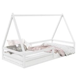 Hausbett SILA In 90 X 200 Aus Massiver Kiefer In Weiß