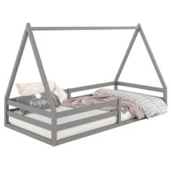 Hausbett SILA In 90 X 200 Aus Massiver Kiefer In Grau