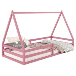 Hausbett SILA In 90 X 200 Aus Massiver Kiefer In Rosa