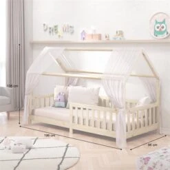 Hausbett NINA In 90 X 200 Aus Kiefer In Natur 10 Hausbett NINA In 90 X 200 Aus Kiefer In Natur -Möbelhaus 71370 AC2