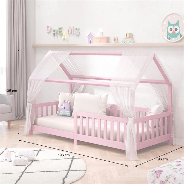 Hausbett NINA In 90 X 200 Aus Kiefer In Rosa 5 Hausbett NINA In 90 X 200 Aus Kiefer In Rosa – Bild 3