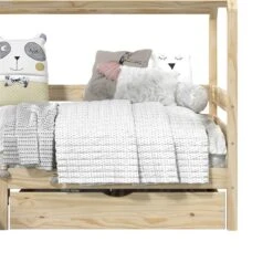 Hausbett CLIA In 90 X 200 Cm Aus Massiver Kiefer Mit 2 Schubalden In Natur -Möbelhaus 71390 5