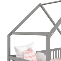 Hausbett ALVA In 90 X 200 Cm Aus Massiver Kiefer Mit Schubladen In Grau -Möbelhaus 71402 3