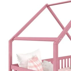 Hausbett ALVA In 90 X 200 Cm Aus Massiver Kiefer Mit Schubladen In Rosa -Möbelhaus 71403 3