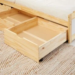 Bett Mit Stauraum MIA 90x190 Cm, Kiefer Natur/weiß -Möbelhaus 7142 AC5