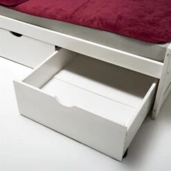 Bett Mit Stauraum MIA 90x200 Cm, Kiefer In Weiß -Möbelhaus 7146 2