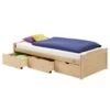 Bett Mit Stauraum MIA 90x200 Cm, Kiefer In Buchefarben 2 Bett Mit Stauraum MIA 90x200 Cm, Kiefer In Buchefarben -Möbelhaus 7147 0