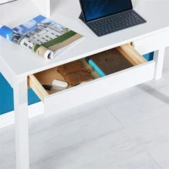 Sekretär LENNOX Mit 3 Nischen Und 2 Schubladen In Weiß -Möbelhaus 7200 AC4