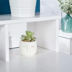 Sekretär LENNOX Mit 3 Nischen Und 2 Schubladen In Weiß -Möbelhaus 7200 AC5