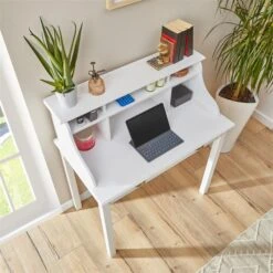 Sekretär MARLENE Mit 2 Schubladen Und 6 Fächer In Weiß -Möbelhaus 7203 AC3