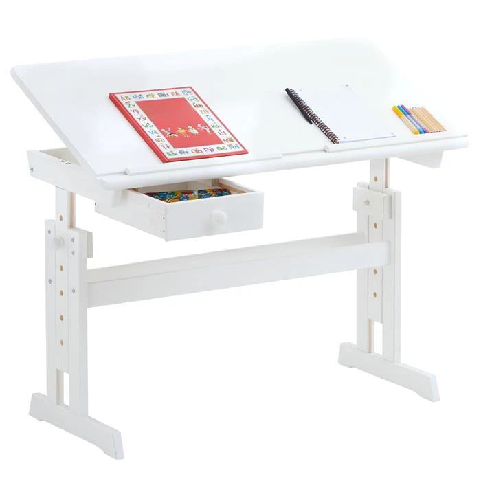 Kinderschreibtisch FLEXI Höhenverstellbar In Weiß 5 Kinderschreibtisch FLEXI Höhenverstellbar In Weiß – Bild 3