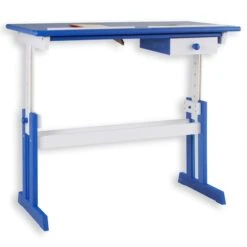 Kinderschreibtisch FLEXI Höhenverstellbar In Weiß/blau -Möbelhaus 7224 3
