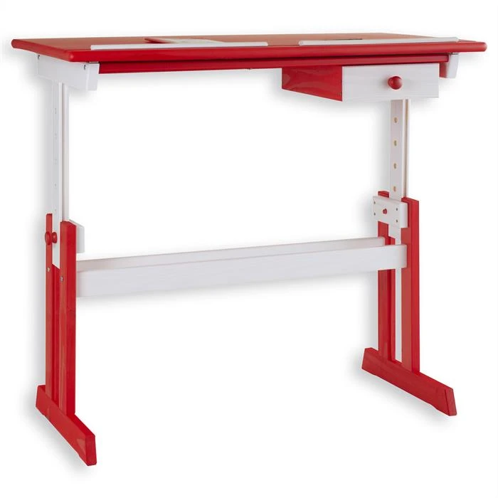 Kinderschreibtisch Weiß/rot FLEXI 6 Kinderschreibtisch Weiß/rot FLEXI – Bild 4