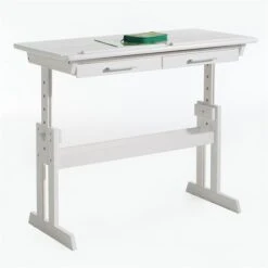 Kinderschreibtisch OLIVIA Aus Kiefer Mit Schubladen In Weiß -Möbelhaus 7227 2