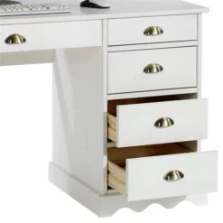 Schreibtisch COLETTE In Der Farbe Weiß -Möbelhaus 7246 2 N1